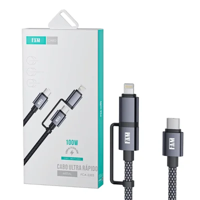 Cabo Tipo C / Lightning 1.2m 100w Fam Fca-2203