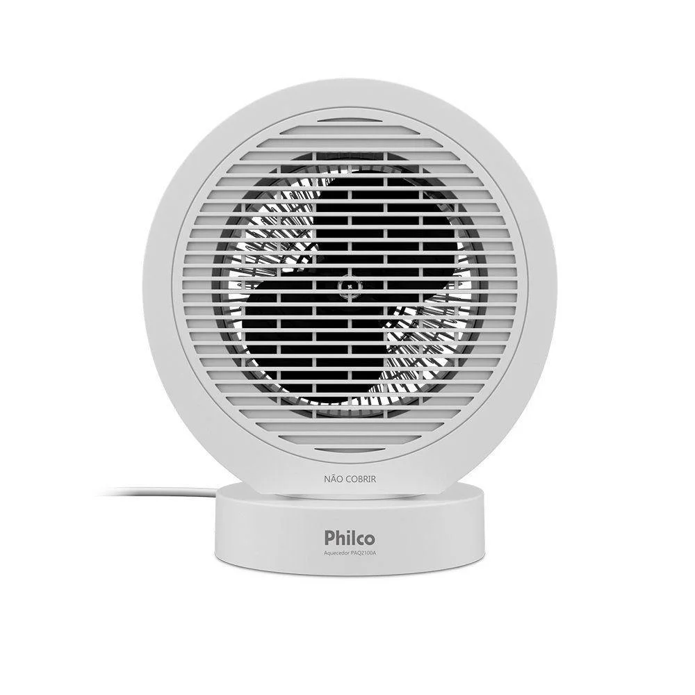 Aquecedor De Ambiente Philco Termoventilador Paq2100a 2000w Com Termostato 20m2 Branco 220v