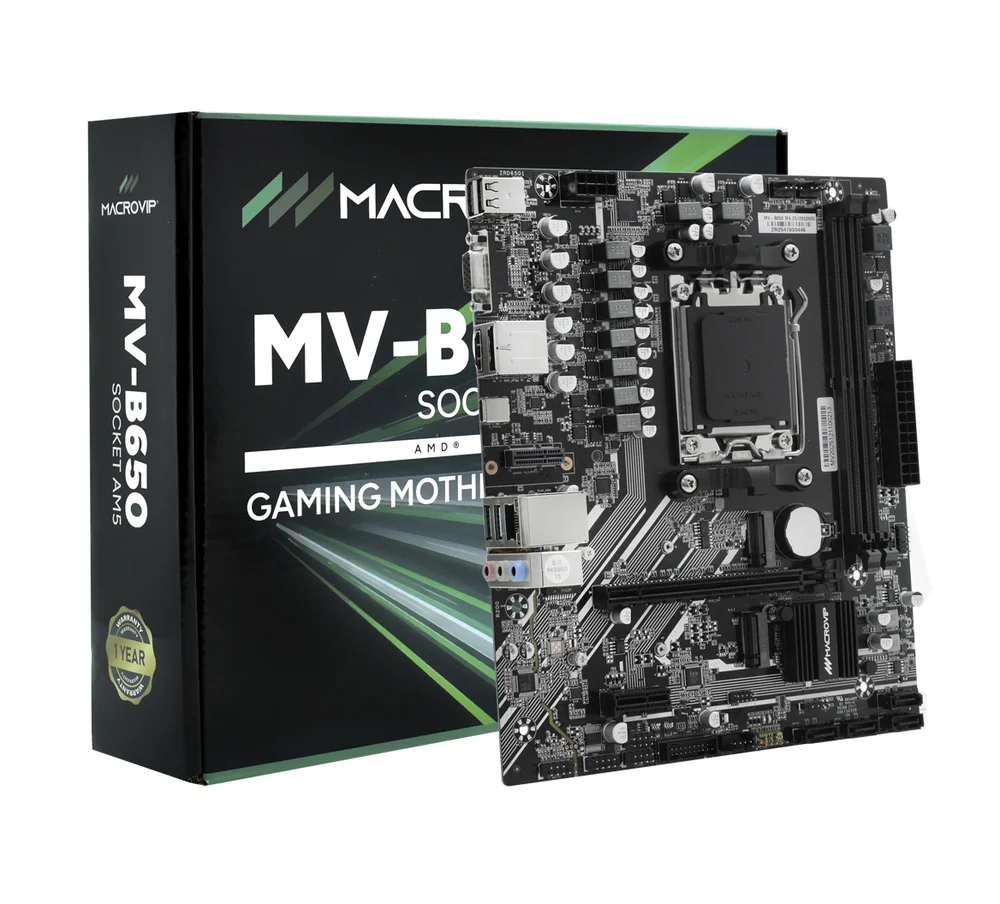 Placa Mãe Am5 Macrovip Mv-b650 M.2 Dp HDMI Vga Ddr5 4