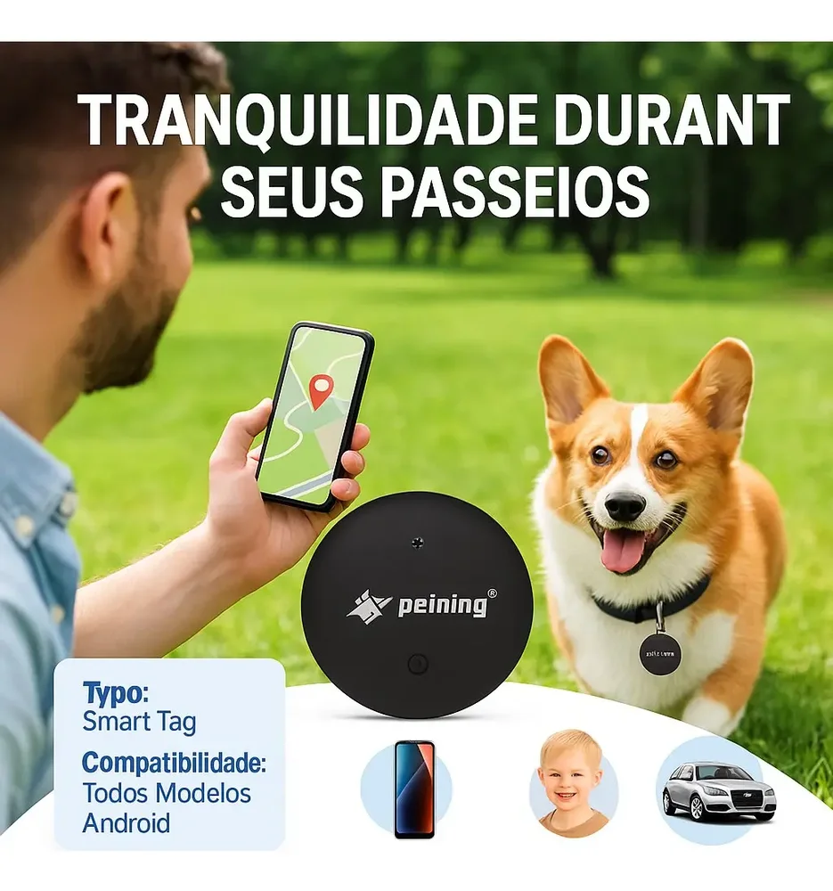Imagem 3 de 5 do produto Mini Rastreador Objetos Bike Cachorro Mala Aplicativo