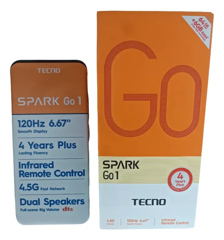 Smartphone Tecno Spark Go 1s Kl4h 64 GB 3 GB Ram Dual Sim Tela 6.67" Dourado 5