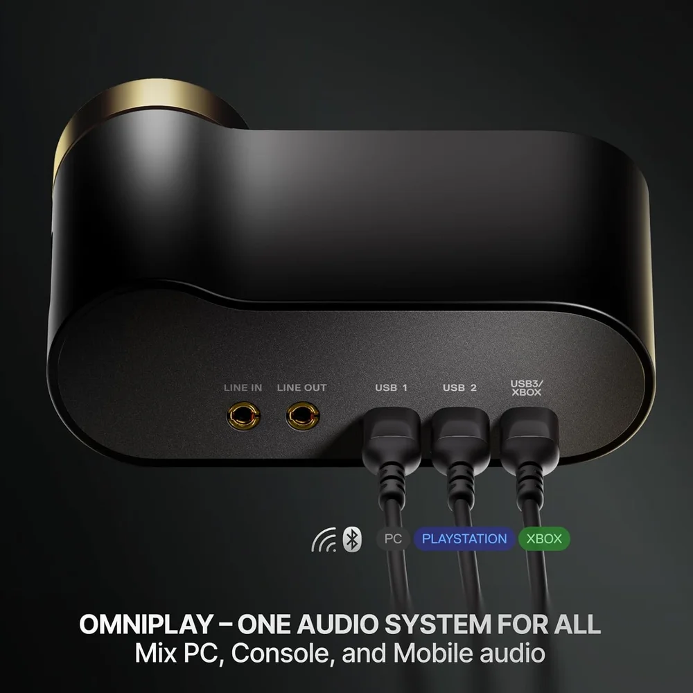 Imagem 5 de 5 do produto Headset Steelseries Arctis Nova Elite — Hi-res Wireless 96khz, Drivers De Fibra De Carbono E Anc, Ps5, XBOX, PC, Saggold