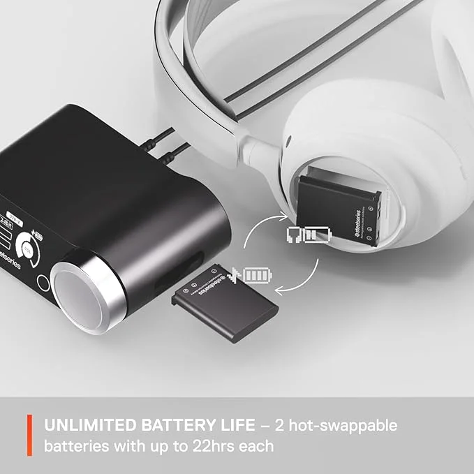 Imagem 3 de 5 do produto Headset Gamer Steelseries Arctis Nova Pro Wireless Branco Anc Usb Ps5 Ps4 PC XBOX