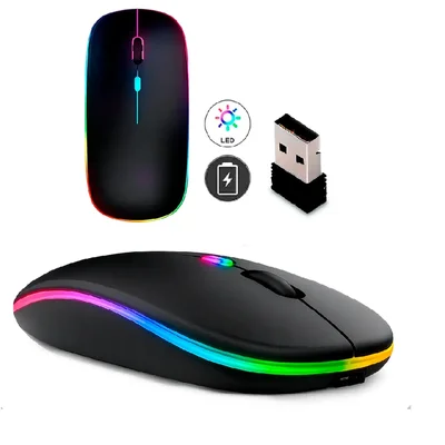 Mouse Sem Fio Recarregavel Bluetooth 5.2 Wifi 2.4ghz