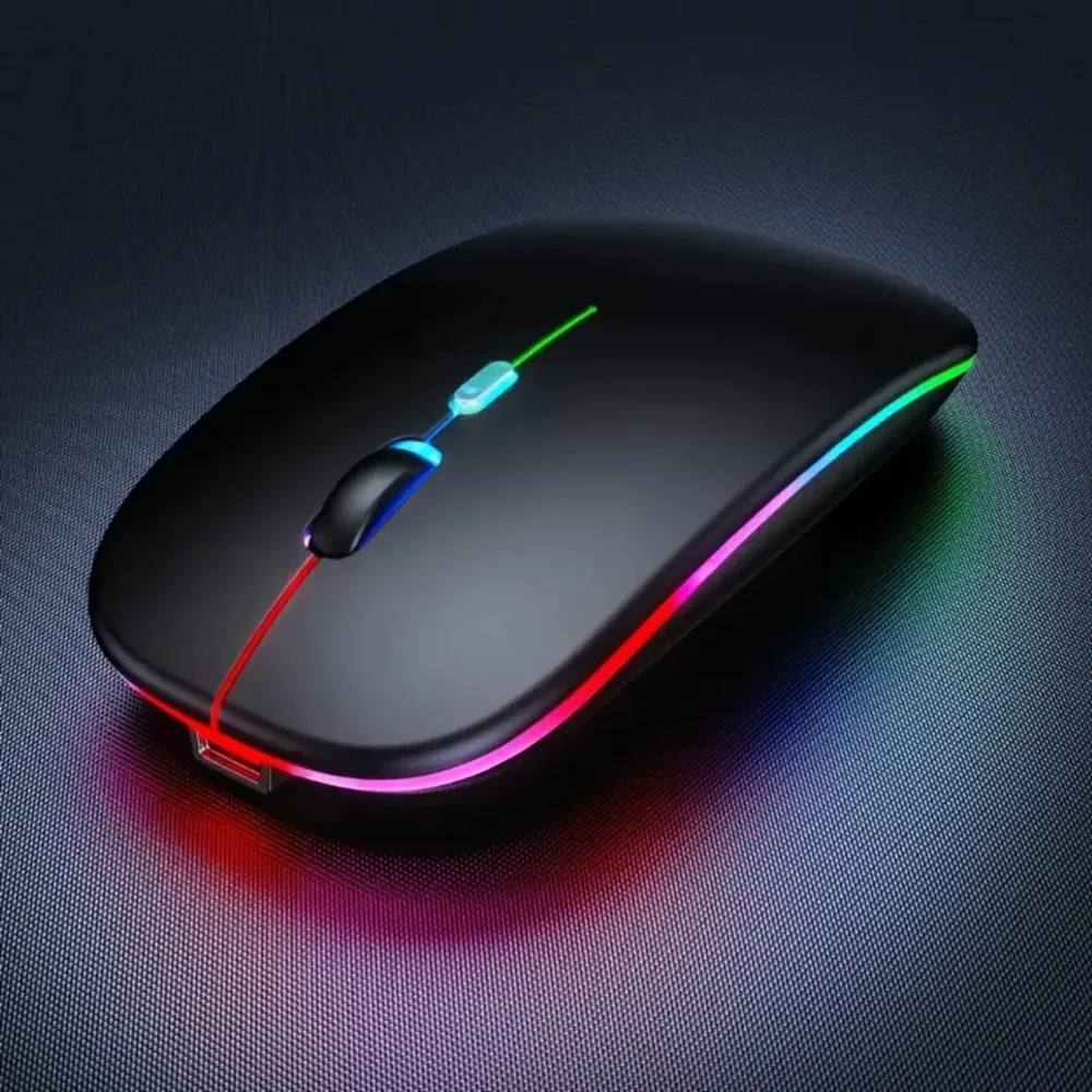 Imagem 4 de 4 do produto Mouse Sem Fio Recarregavel Bluetooth 5.2 Wifi 2.4ghz