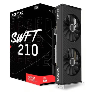 Placa De Vídeo Xfx Speedster Swft 210 Radeon Rx 7700 Xt, 12gb, Gddr6, Ray Tracing, Rx-77tswftfp