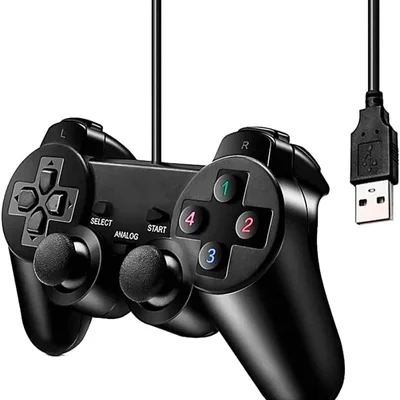 Controle Usb Para PC Computador Notebook Joystick Dualshock Analógico Tipo Ps2