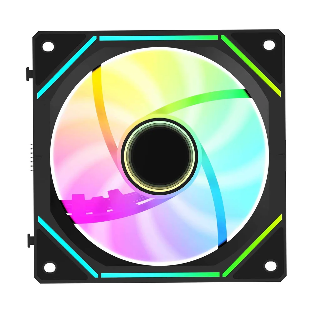 Kit 3 Fans Ocypus Gamma F12 Uni ARGB Preto Pwm 120mm 8