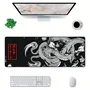 Novo Mouse Pad Gamer Deskpad Speed Extra Grande Borda Costurada Profissional 120x40  - Dragão Chinês Japonês