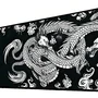 Novo Mouse Pad Gamer Deskpad Speed Extra Grande Borda Costurada Profissional 70x35  - Dragão Chinês Japonês
