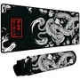 Novo Mouse Pad Gamer Deskpad Speed Extra Grande Borda Costurada Profissional 80x40  - Dragão Chinês Japonês