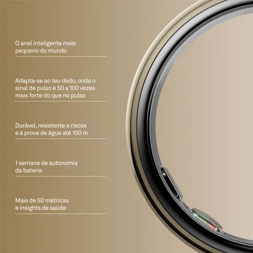 Imagem 5 de 5 do produto Anel Inteligente Smart Ring Oura Ring 5 Dourado Tamanho 11
