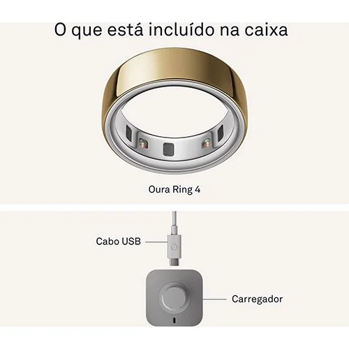 Imagem 5 de 5 do produto Anel Inteligente Smart Ring Oura Ring 4 Dourado Gold  Tamanho 10