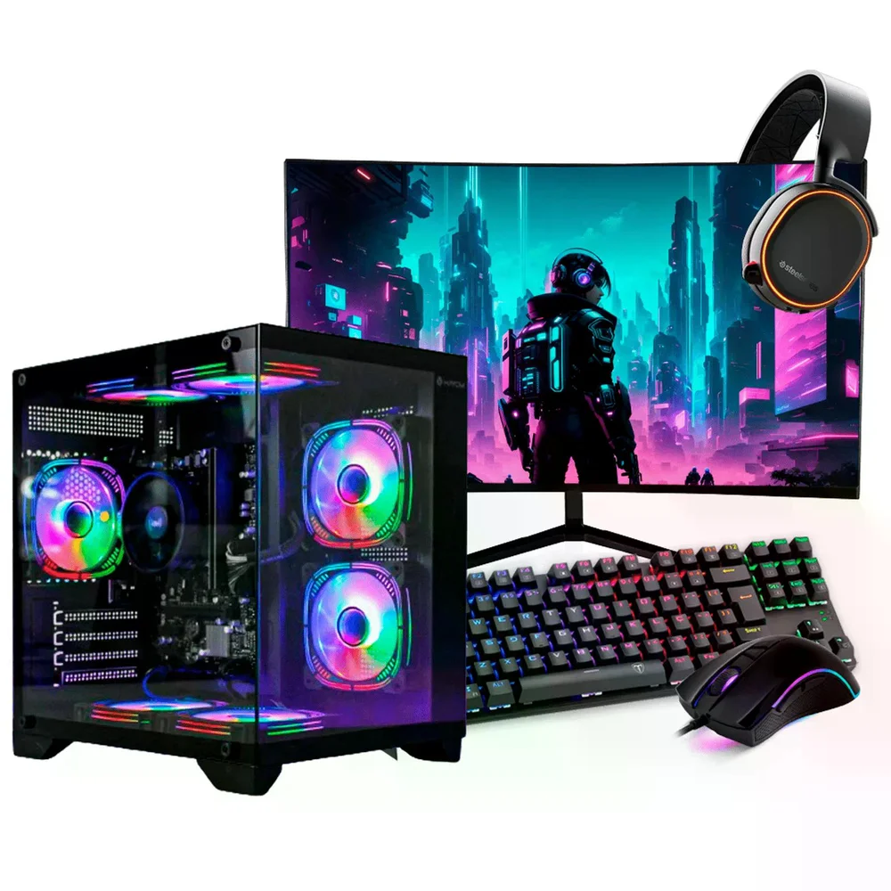 PC Gamer Completo Ryzen 3 3200g, 16gb Ddr4, SSD 480GB, 400w 80 Plus, Aqua3r2-e