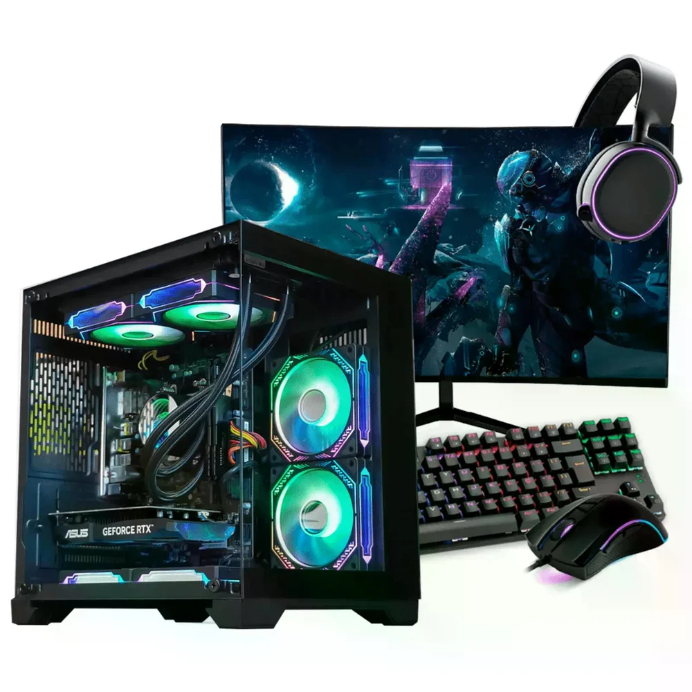 PC Gamer Completo Ryzen 5 5500, RTX 5060, 16gb Ddr4, SSD Nvme 500gb, 600w 80 Plus, Nwqfb49w-e