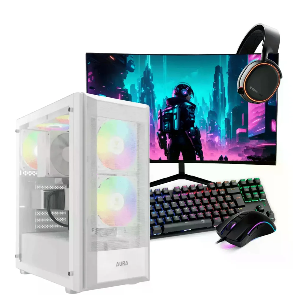 PC Gamer Completo Ryzen 5 4500, RTX 2060, 16gb Ddr4, SSD Nvme 500gb, 600w 80 Plus, PCr7g37-e