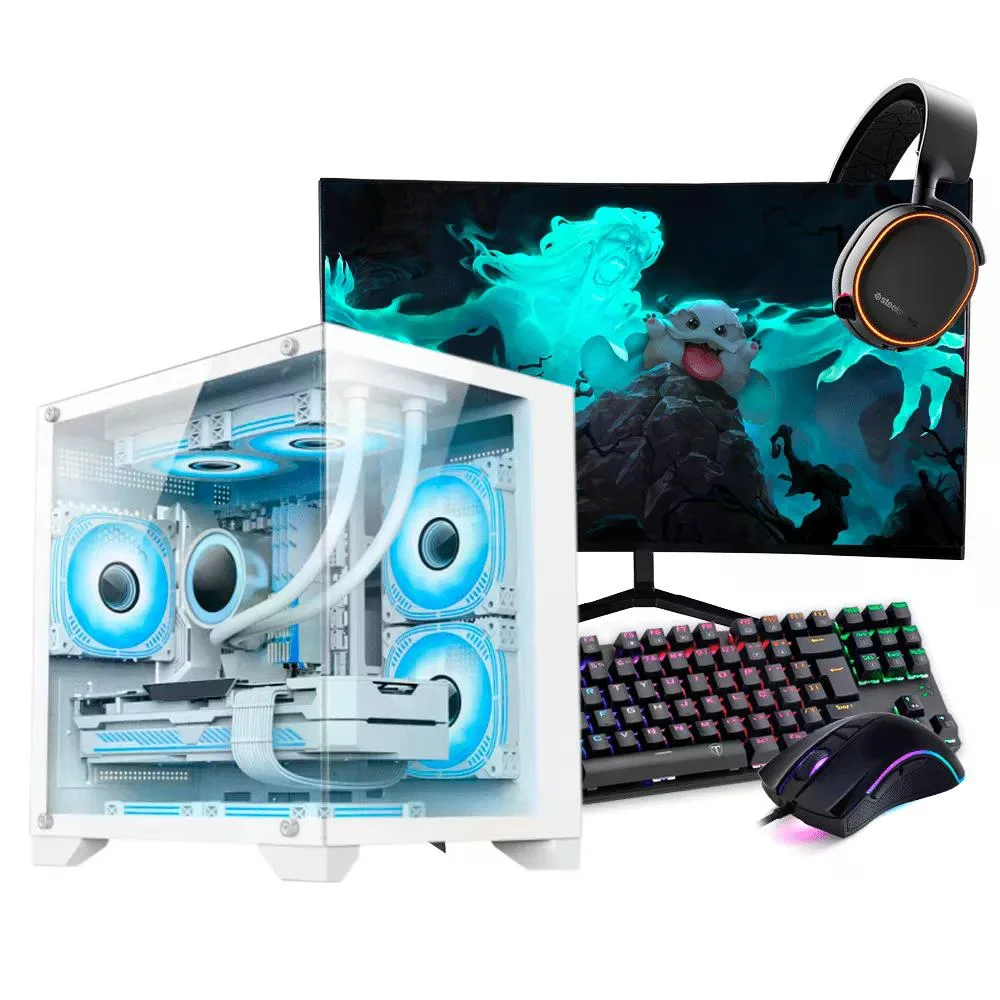 PC Gamer Completo Ryzen 5 4500, RTX 3050, 16gb Ddr4, SSD 480GB, 600w 80 Plus, Aqua010-e