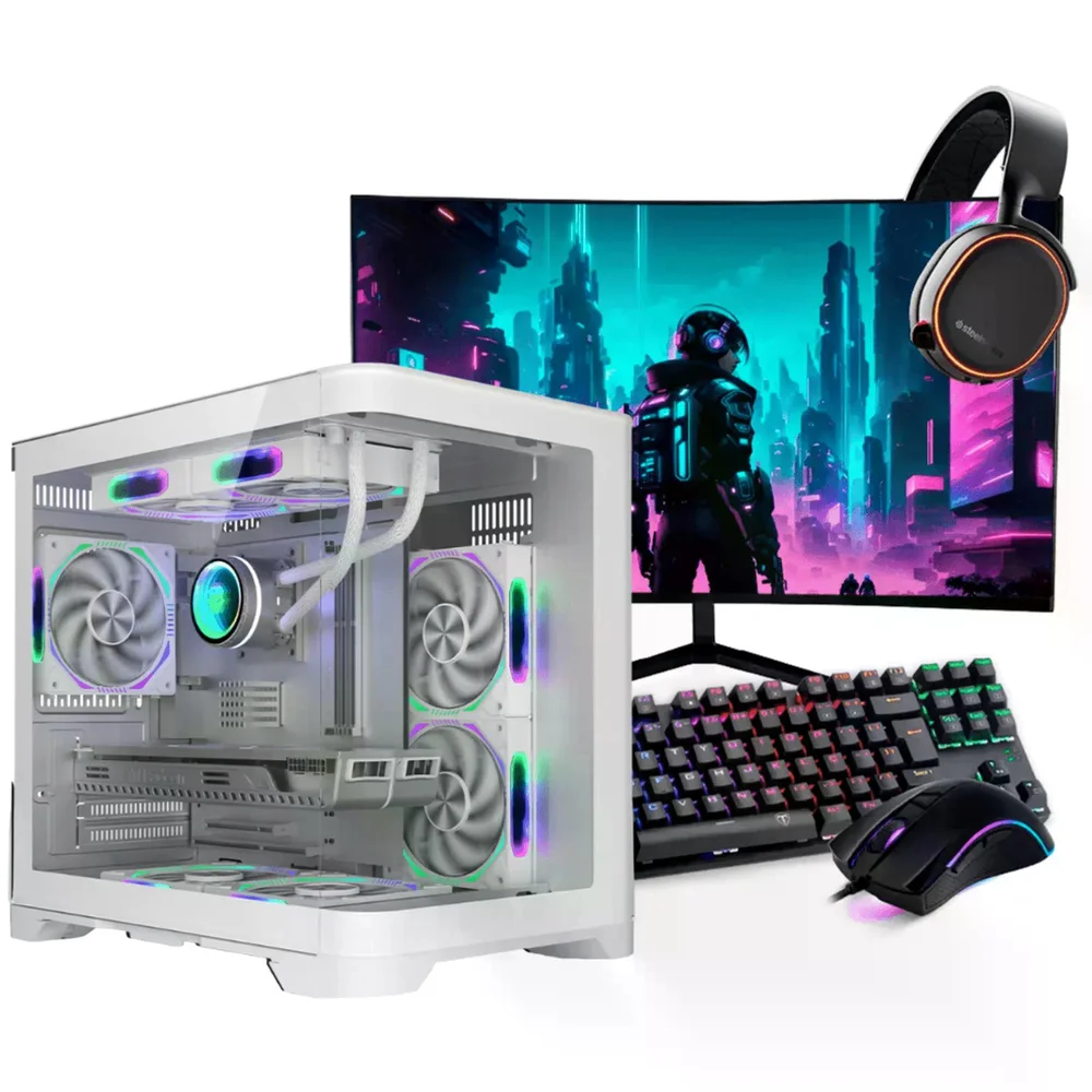 PC Gamer Completo Ryzen 5 5500, RTX 5060, 16gb Ddr4, SSD Nvme 500gb, 600w 80 Plus, Bxwnyuhi-e