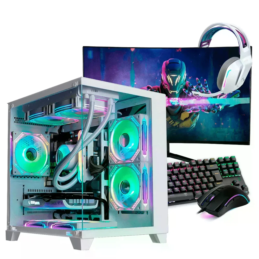 PC Gamer Completo Ryzen 5 5500, RTX 2060, 16gb Ddr4, SSD 480GB, 600w 80 Plus, PC26r04-e