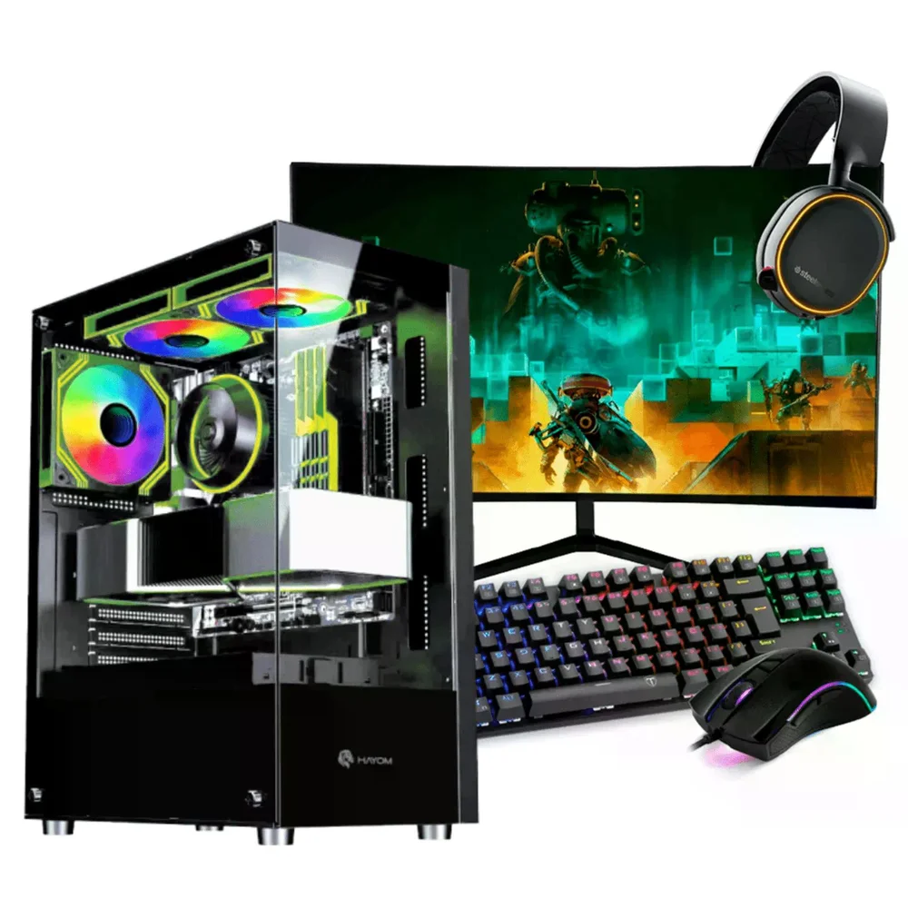 PC Gamer Completo Ryzen 5 5600, RTX 5060, 16gb Ddr4, SSD Nvme 500gb, 600w 80 Plus, Fj0f6jxp-e