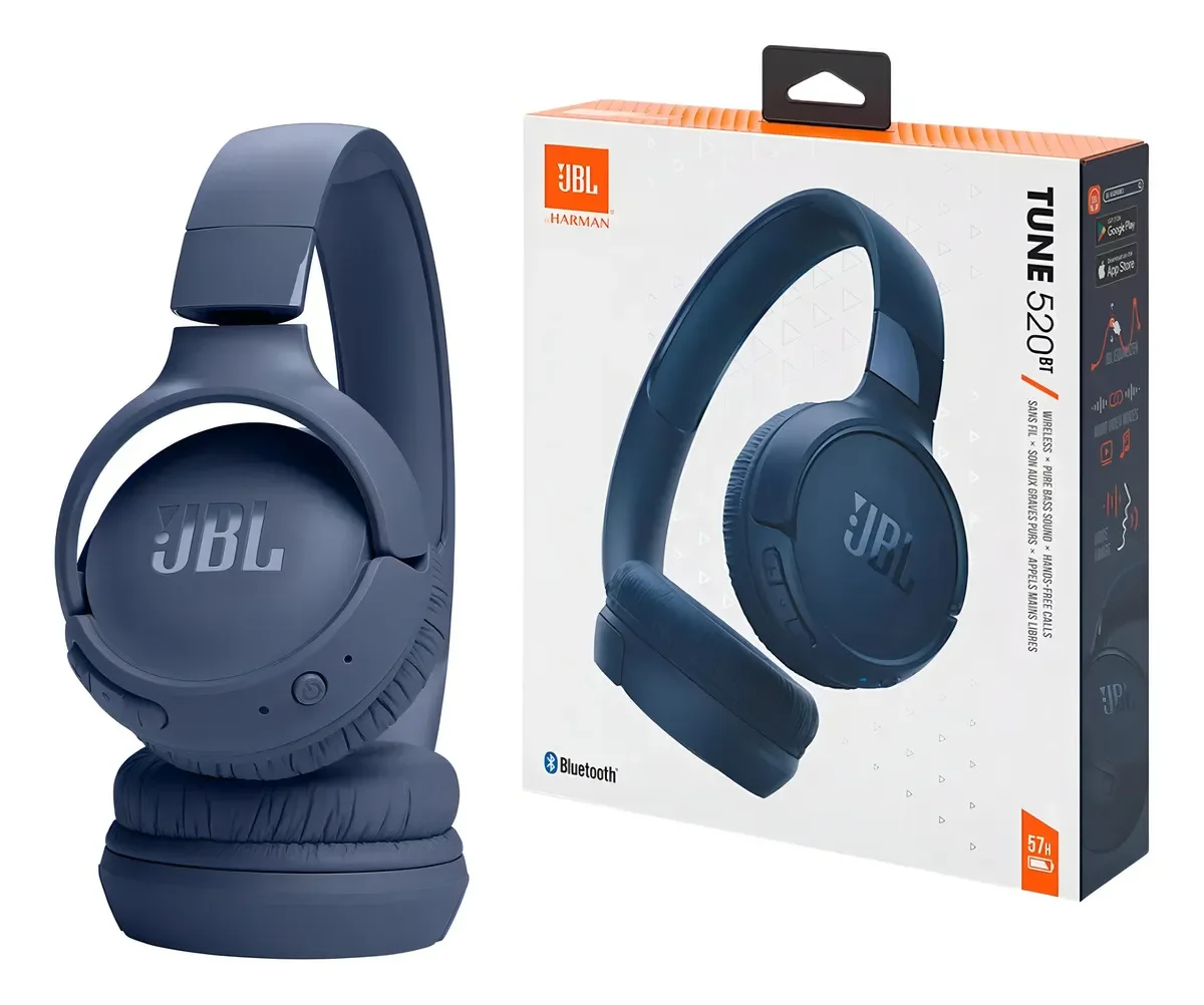 Fone De Ouvido Jbl 520 Bt Azul
