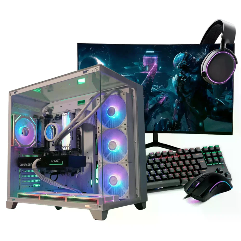PC Gamer Completo Ryzen 5 5600, RTX 5060, 16gb RGB Ddr4, SSD Nvme 500gb, 600w 80 Plus, Tiger04-e