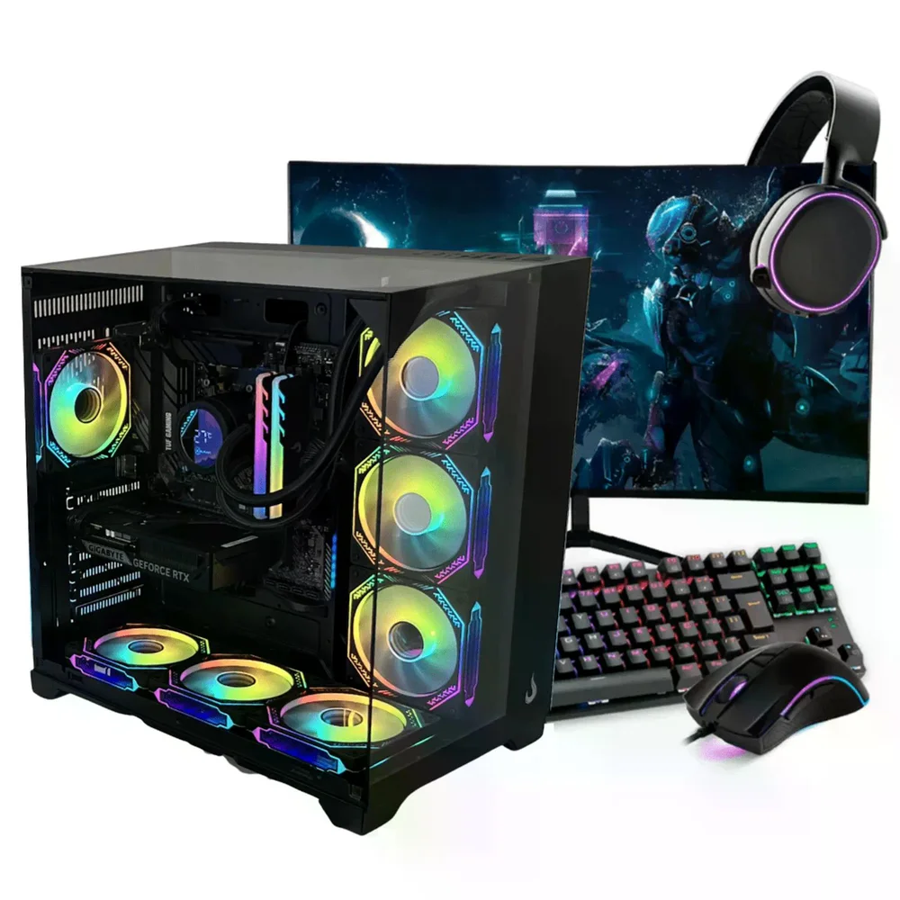PC Gamer Completo Ryzen 5 5600, RTX 5060, 16gb RGB Ddr4, SSD Nvme 500gb, 600w 80 Plus, Tiger03-e