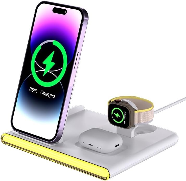 Carregador Sem Fio 4 Em 1 Samsung S25 Ultra S26 Z Flip 7 6 5