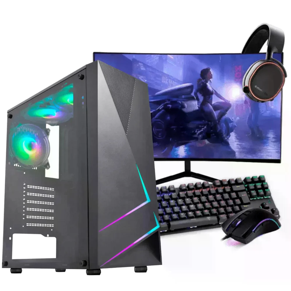 PC Gamer Completo Ryzen 5 5600gt, 16gb Ddr4, SSD 240GB, 400w 80 Plus, Crisepc4-e