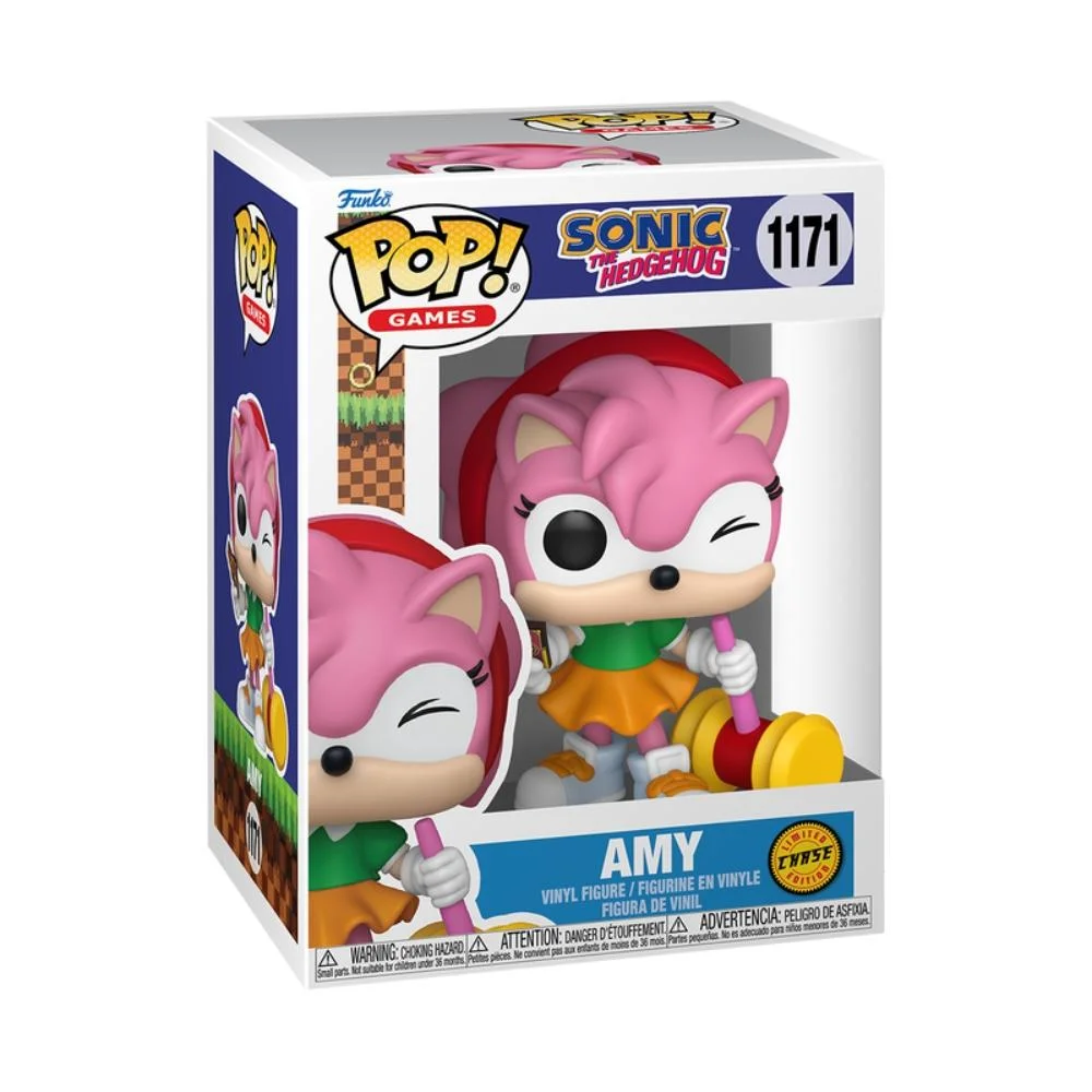 Imagem 3 de 5 do produto Boneco Funko Pop! Sonic The Hedgehog -  Amy Rose Com Chase