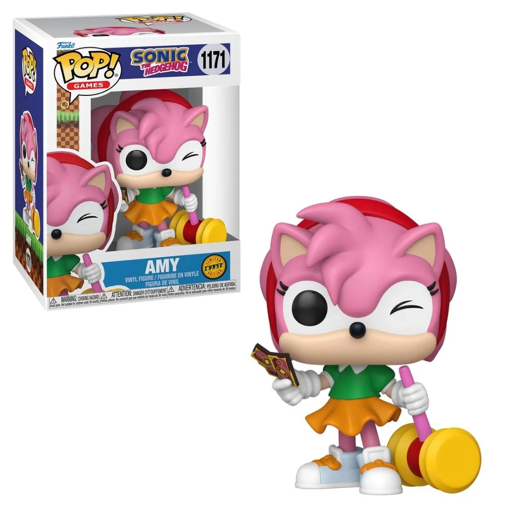 Imagem 4 de 5 do produto Boneco Funko Pop! Sonic The Hedgehog -  Amy Rose Com Chase