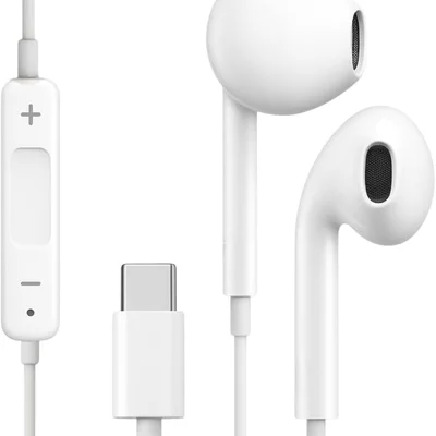 Fones De Ouvido Com Fio Tipo C Microfone Integrado Compativel Iphone 15 15 Pro 15 Pro Max 16 16 Pro Max Com Fio Fones Estéreo Compatíveis Android Lg