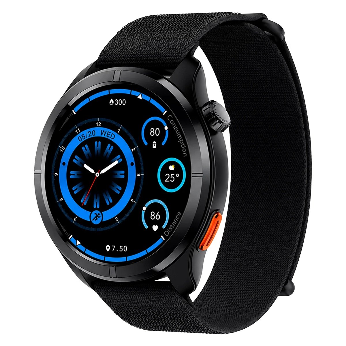 Smartwatch Haylou Solar Neo 2, Conexão Strava, Notificações, Chamadas, Assistente Voz - Preto