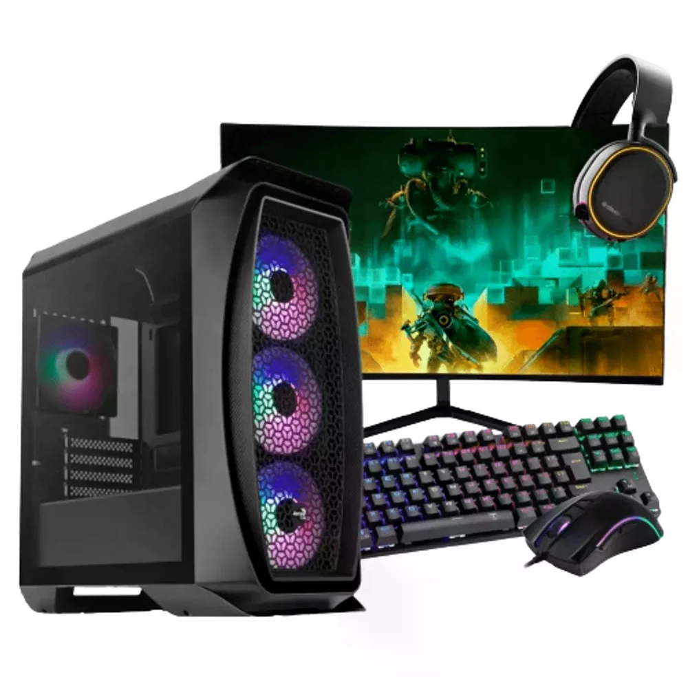 PC Gamer Completo Ryzen 7 5700x, RTX 3060, 16gb Ddr4, SSD Nvme 1TB, 700w 80 Plus, PCalt03-e