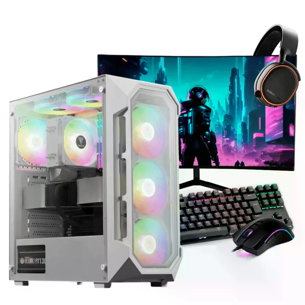 PC Gamer Completo Ryzen 5 8400f, RTX 5060, 16gb Ddr5, SSD Nvme 500gb, 600w 80 Plus, Gc10100-e