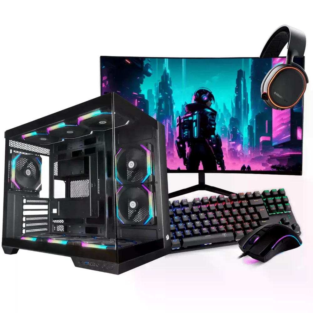PC Gamer Completo Ryzen 7 5700x, RTX 5060 Ti, 16gb RGB Ddr4, SSD Nvme 500gb, 700w 80 Plus, PCgen502-e