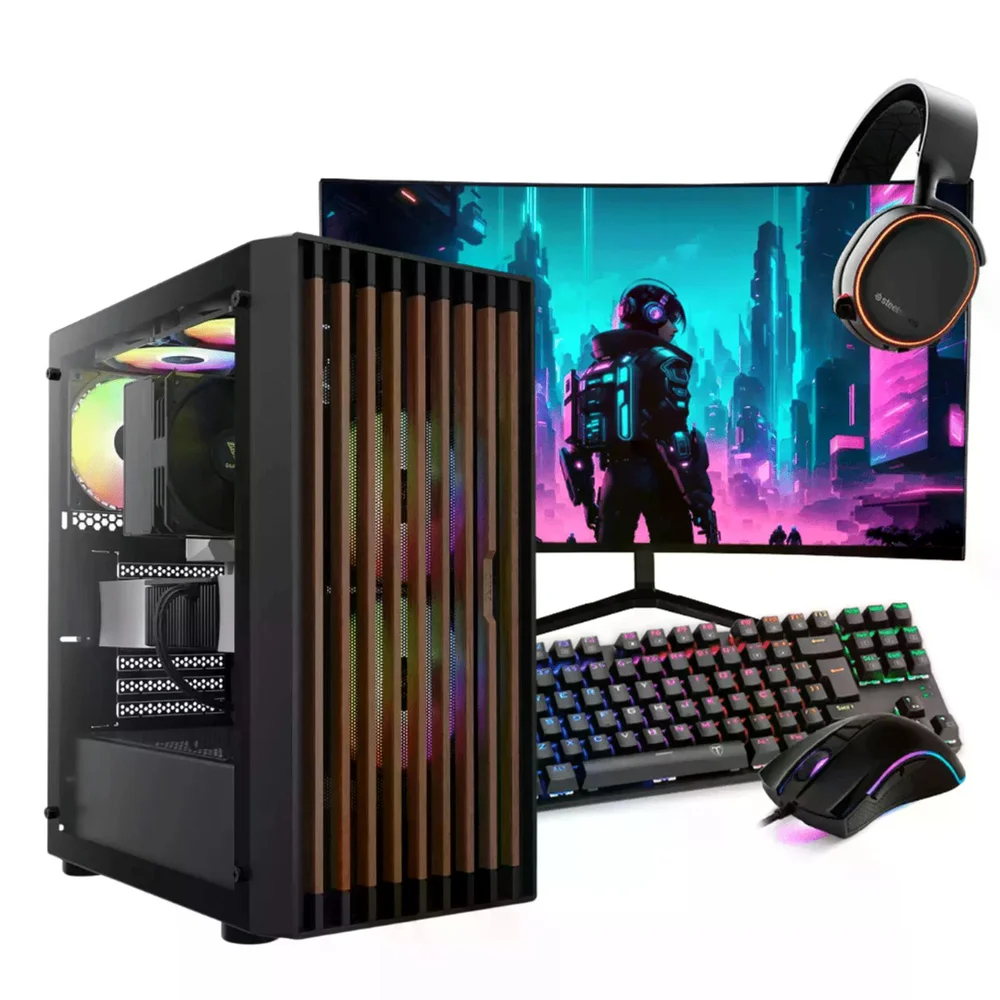 PC Gamer Completo Ryzen 5 8400f, RTX 3060, 16gb Ddr5, SSD Nvme 500gb, 600w 80 Plus, Pnew006-e
