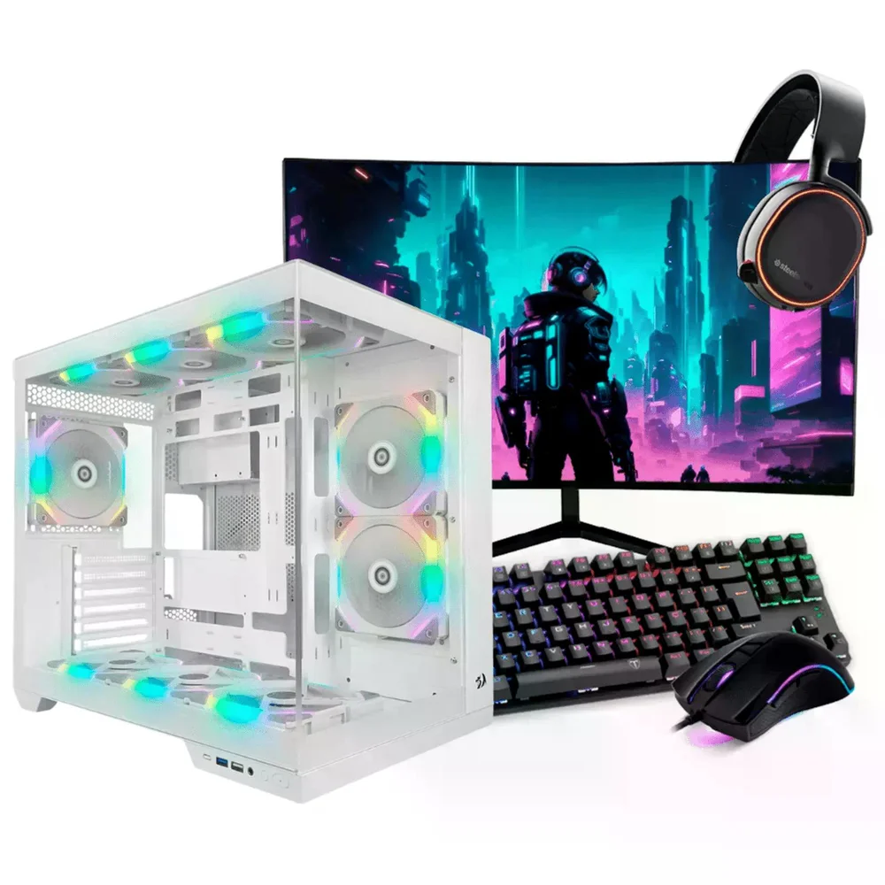 PC Gamer Completo Ryzen 7 5700x, RTX 5060 Ti, 16gb RGB Ddr4, SSD Nvme 500gb, 700w 80 Plus, PCgen504-e