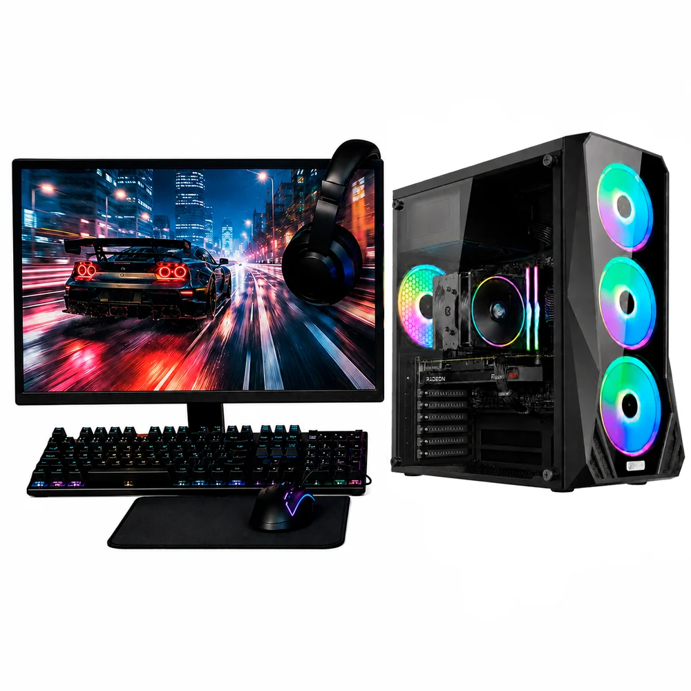 PC Gamer Completo Ryzen 7 5800x, RTX 5060 Ti, 64gb Ddr4, SSD Nvme 1TB, 700w 80 Plus, 3ncbmgkf-e