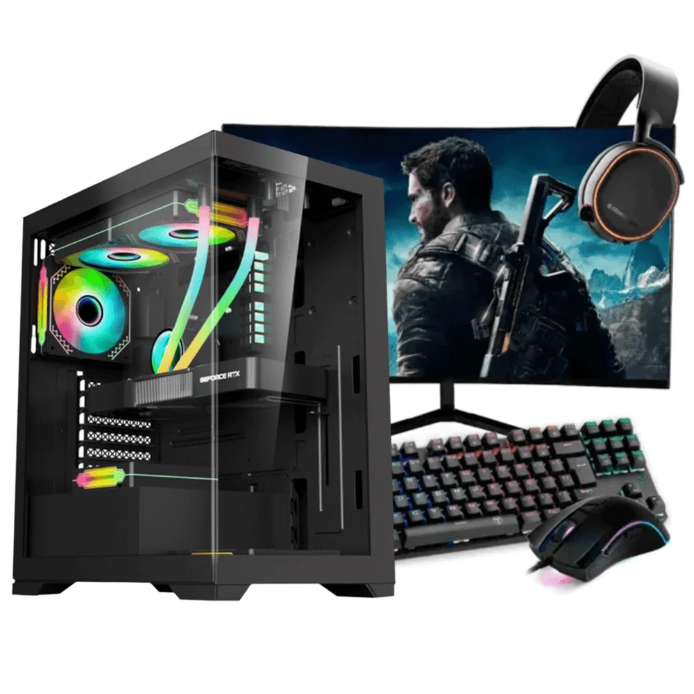 PC Gamer Completo Ryzen 7 9800x3d, RTX 5070, 16gb Ddr5, SSD Nvme 1TB, 700w 80 Plus, Aqp057-e