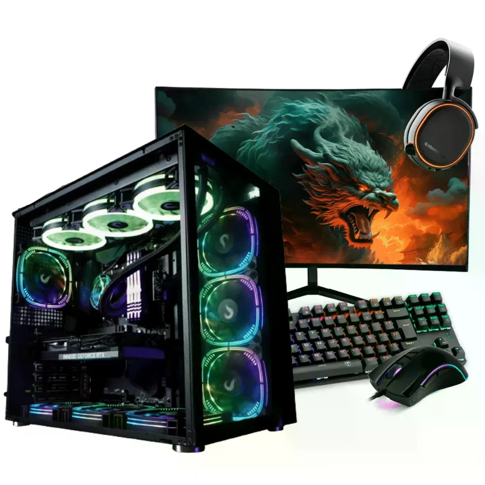 PC Gamer Completo Ryzen 7 9800x3d, RTX 5070, 16gb Ddr5, SSD Nvme 1TB, 700w 80 Plus, Aqg059-e