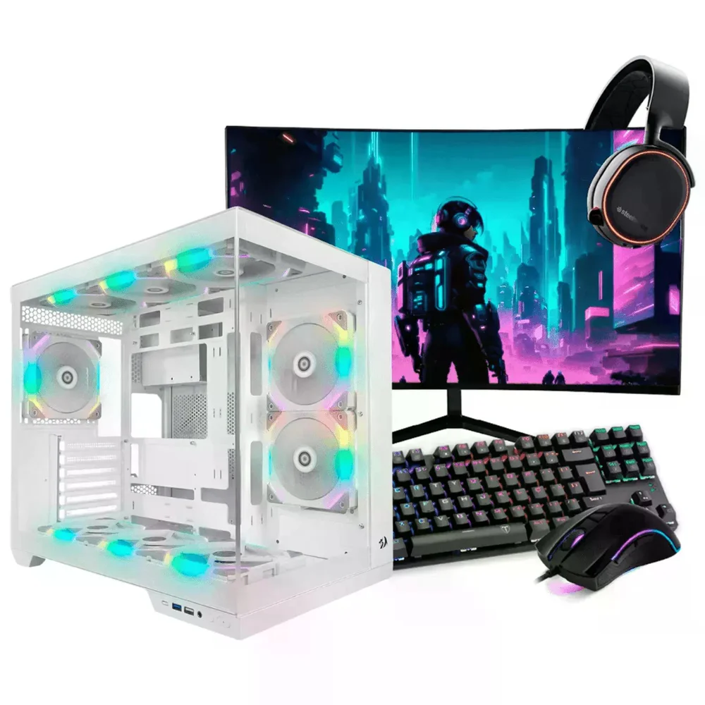 PC Gamer Completo Ryzen 7 5800xt, RTX 5060 Ti, 32gb RGB Ddr4, SSD Nvme 1TB, 700w 80 Plus, Ilio4i1c-e