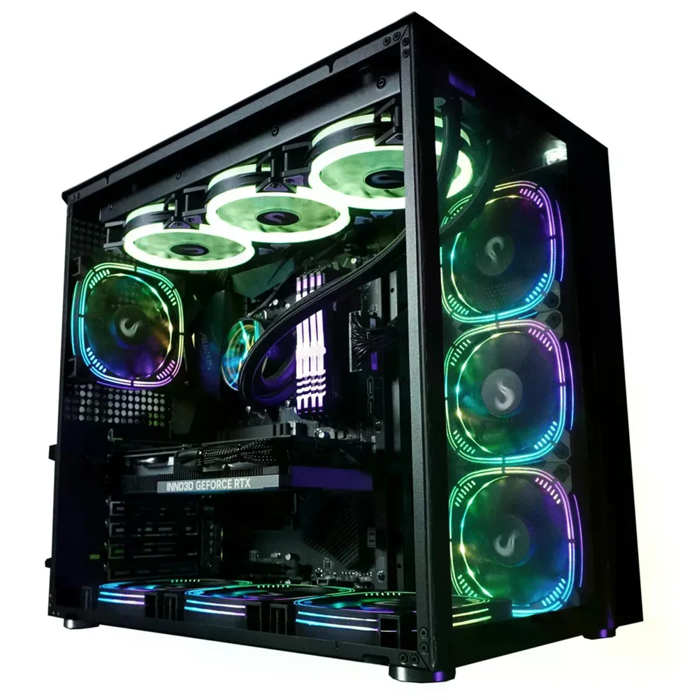 PC Gamer Ryzen 7 5700x, RTX 5060, 32gb RGB Ddr4, SSD Nvme 1TB, 700w 80 Plus, Full Black, Hrnfwhm6-e