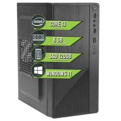 PC Cpu Desktop Intel Core i3 6100, 8GB Ddr4, Hd SSD 120GB WINDOWS 11