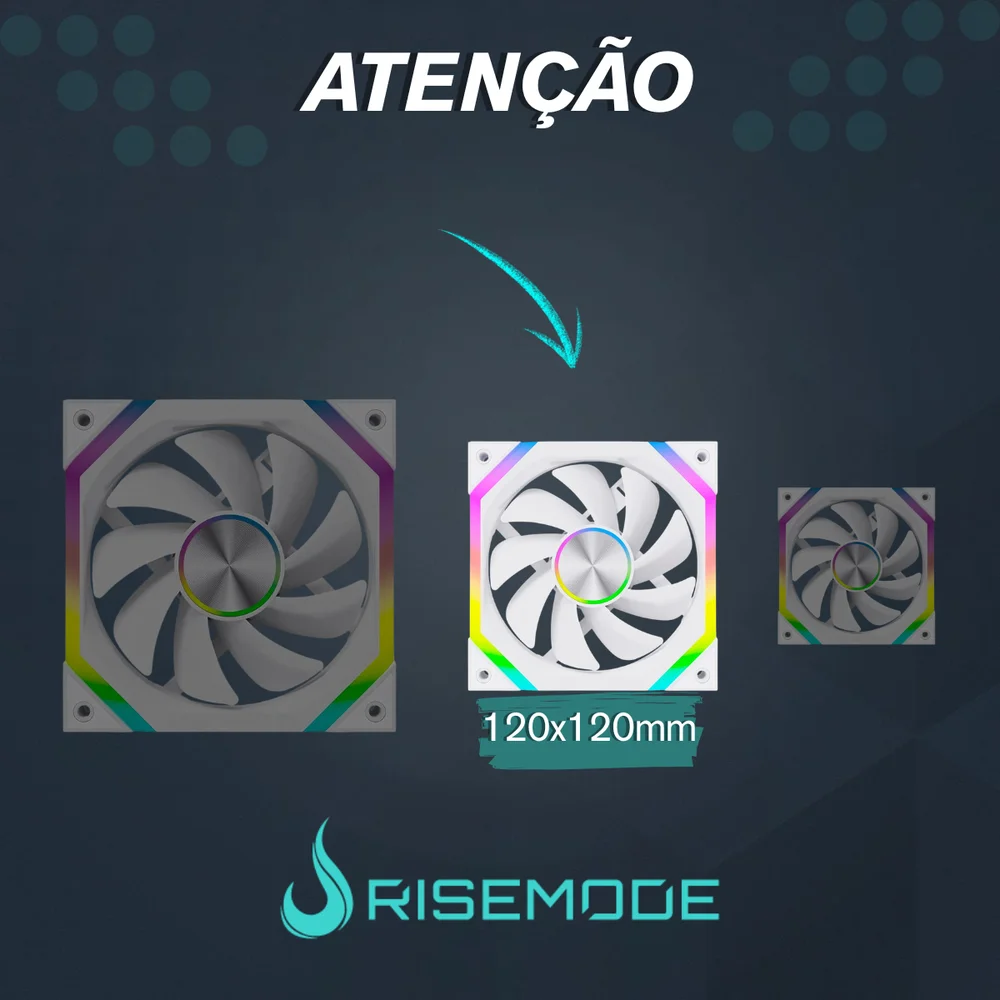 Fan Rise Mode Magneto X White ARGB 120mm 4P PWM 8