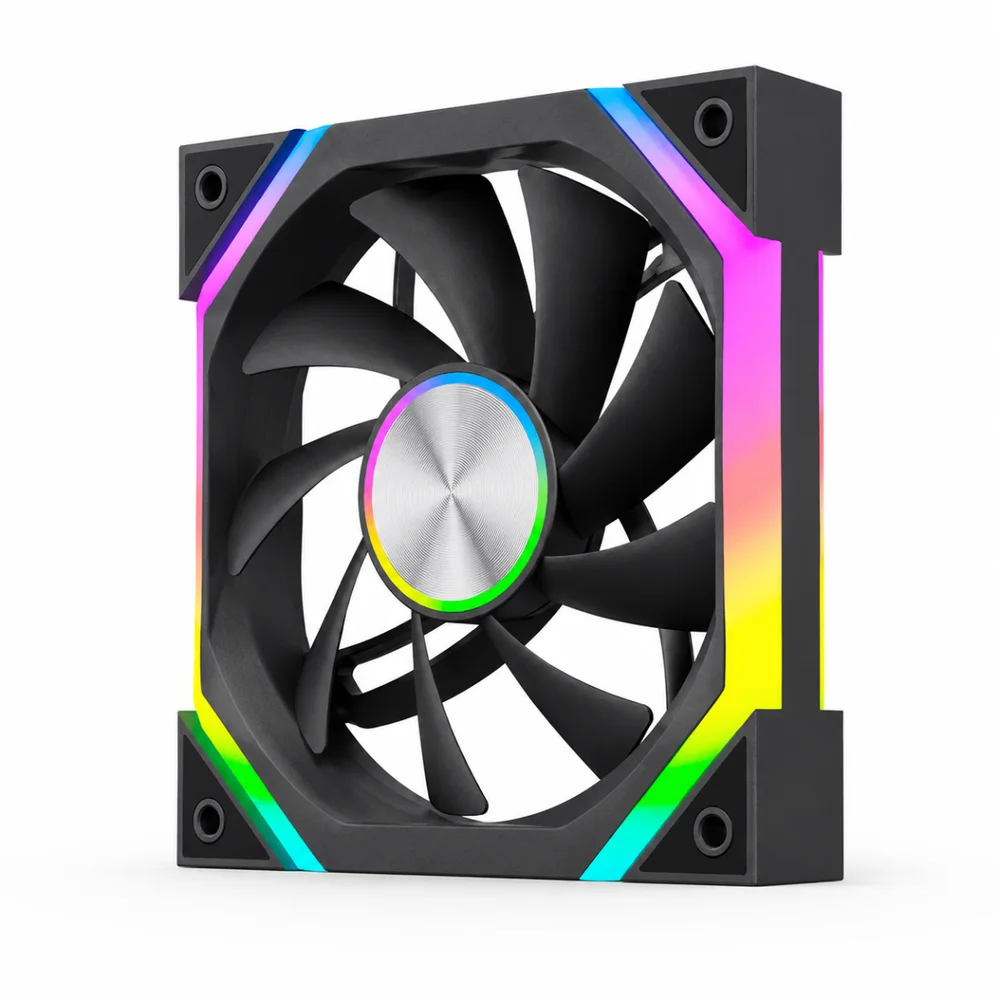 Fan Gamer Rise Mode Magneto X Reverse ARGB 120mm Preto 4 Pin PWM