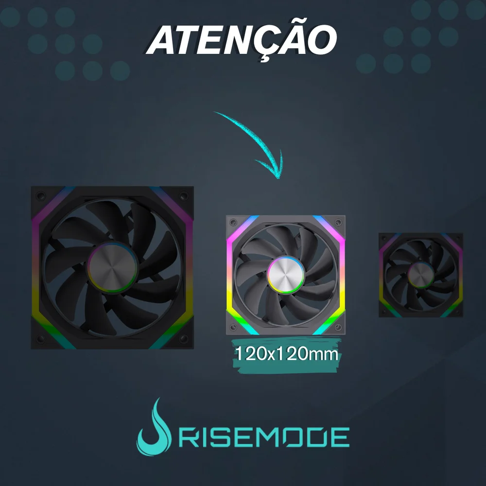 Fan Rise Mode Magneto X 120mm ARGB Preto 5