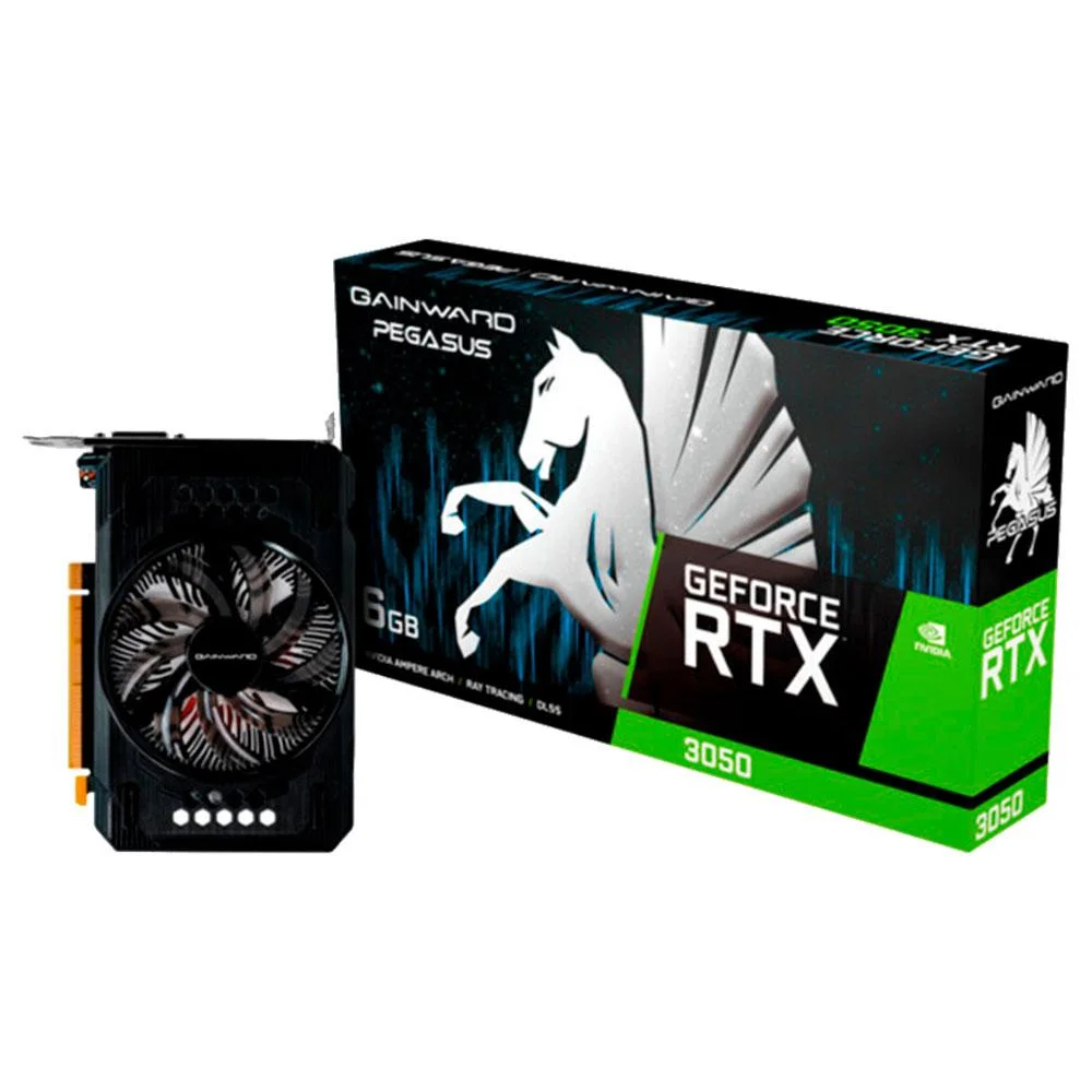 Placa De Video Gainward Geforce RTX3050 6gb Gddr6 Pegasus 96bits Ne63050018je-1072e