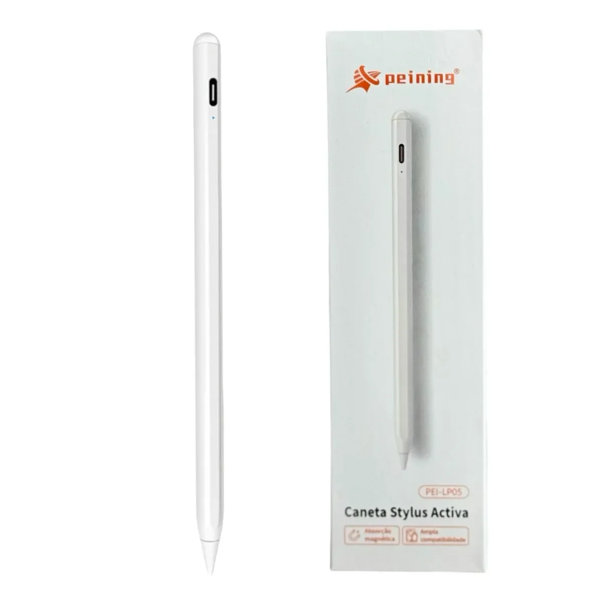 Caneta Touch Screen Capacitiva Universal Para Celular Tablet A8 A9 A9+ A11 A11+ Redmi Pad Ipad Iphone Smartphone Ponta Fina (branco)
