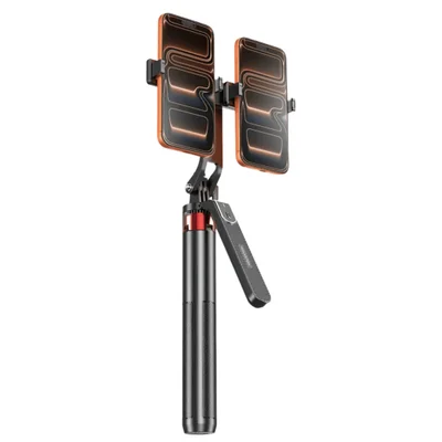 Tripé Celular Bastão Pau Selfie Bluetooth 1,80m Duplo 3 Em 1